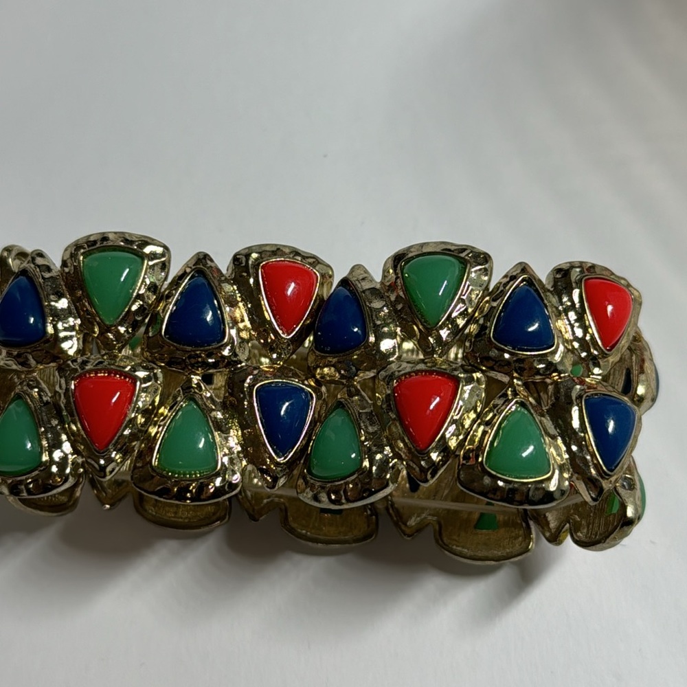 Chico's ‎ Multicolored Red Blue Green Stretch Bracelet - Picture 5 of 6